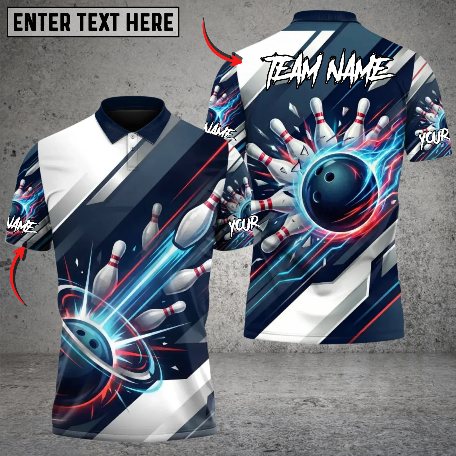 Blisscorners Bowling High-Speed Personalized Name 3D Unisex Shirt