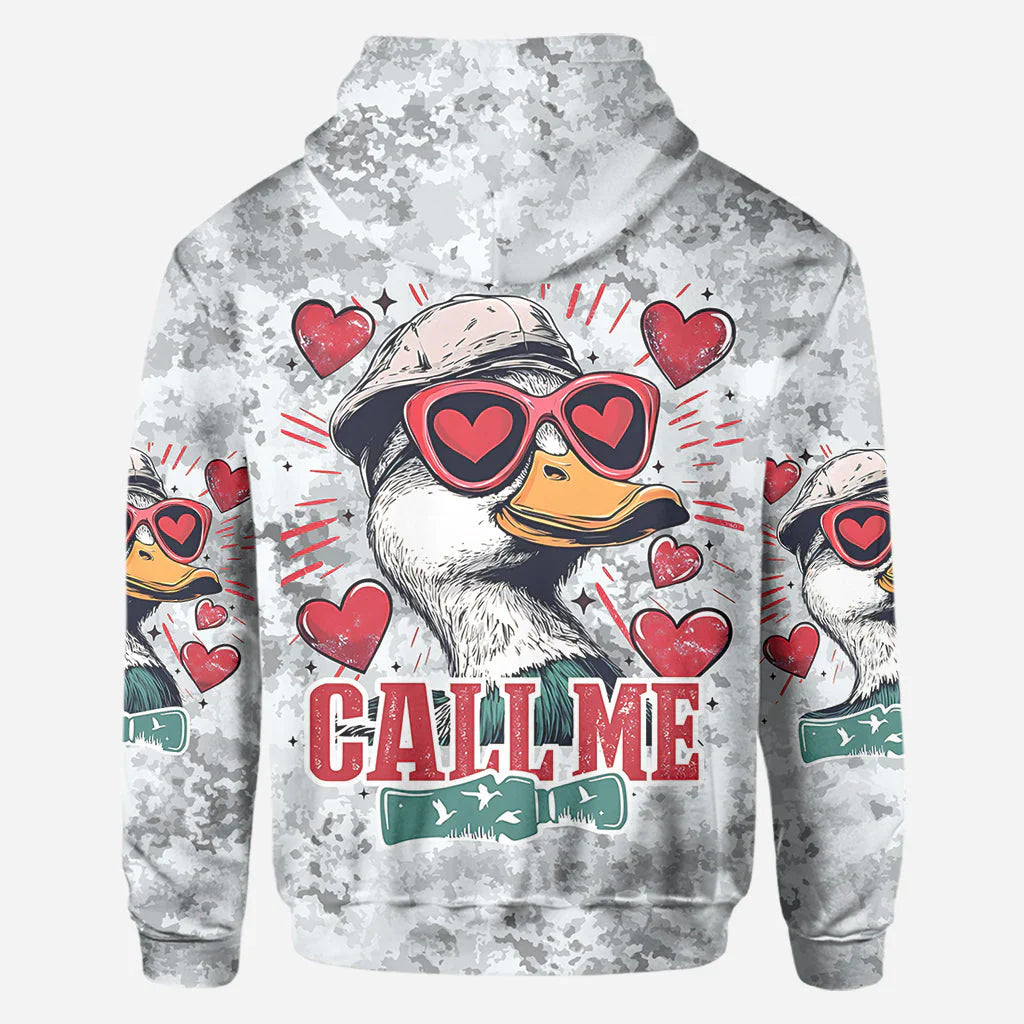 Blisscorners Call Me, Personalized Hunting All Over Shirt, Personalized 3D Hoodie For Hunting Lover