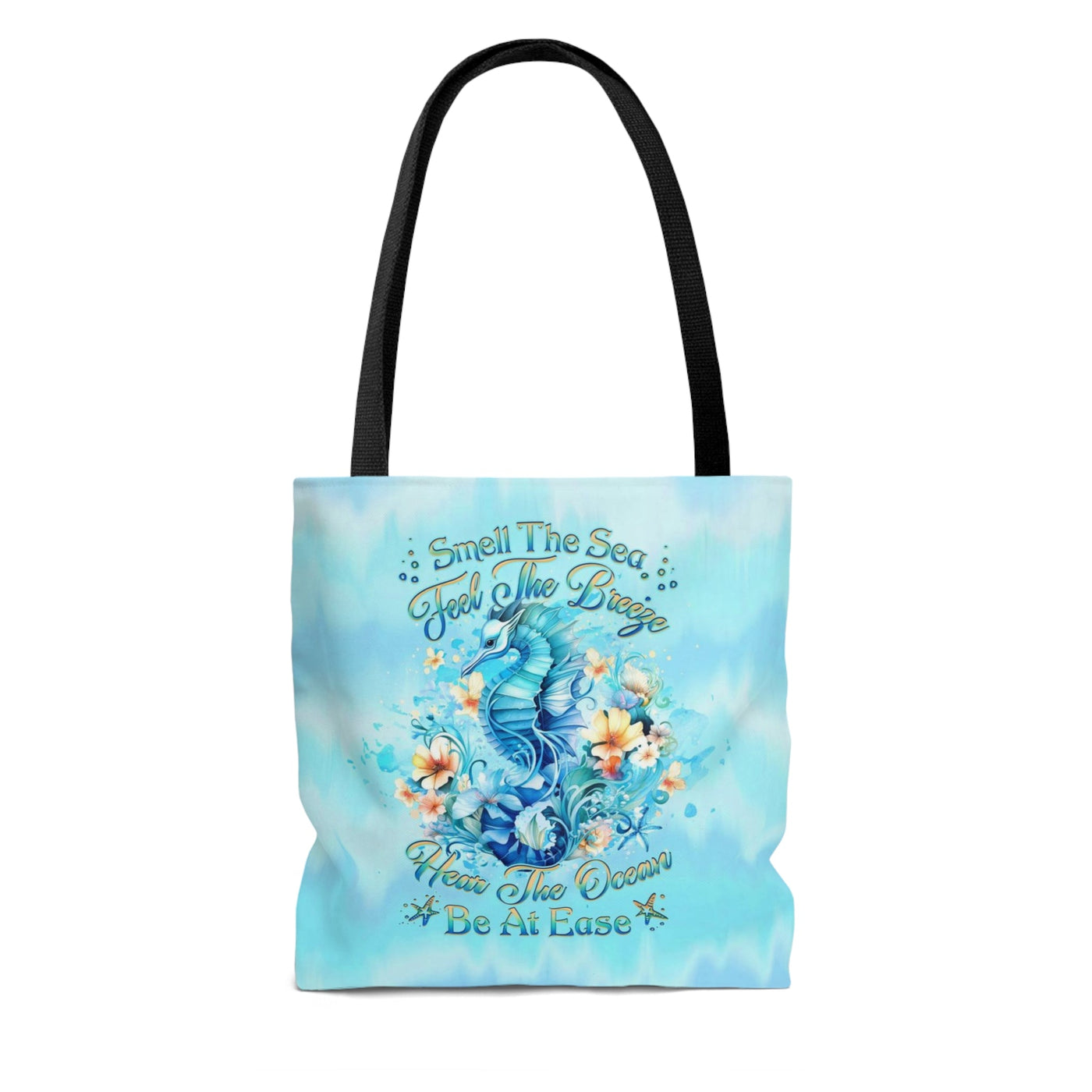 BLISSCORNERS SMELL THE SEA FEEL THE BREEZE SEAHORSE TOTE BAG
