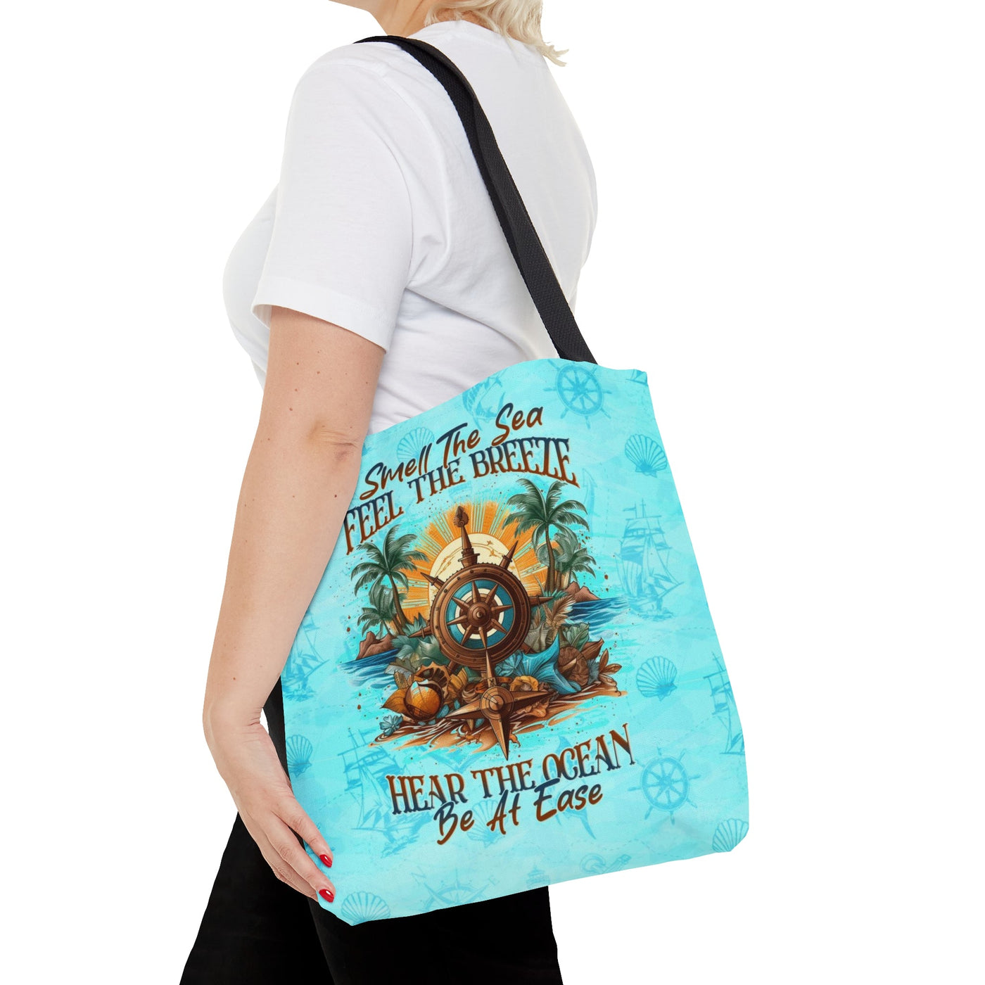 BLISSCORNERS SMELL THE SEA FEEL THE BREEZE TOTE BAG