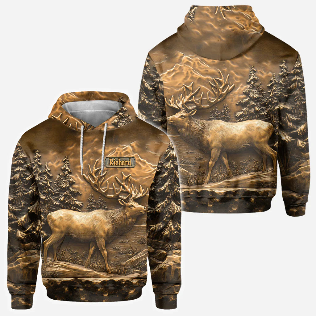 Blisscorners Hunting Deer, Personalized Hunting All Over Shirt, Personalized 3D Hoodie For Hunting Lover
