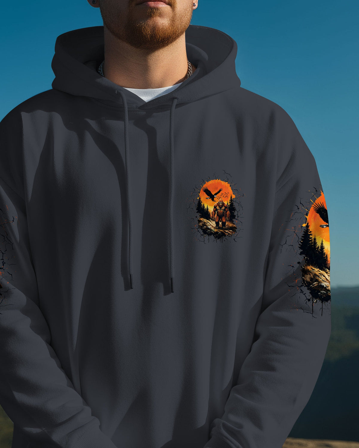 BLISSCORNERS AND INTO THE FOREST I GO BIGFOOT ALL OVER PRINT