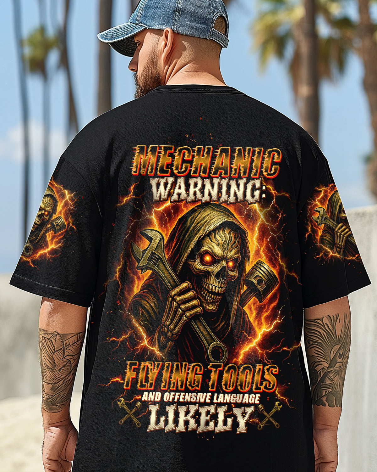 BLISSCORNERS NEVER MESS WITH TRUCK DRIVER ALL OVER PRINT