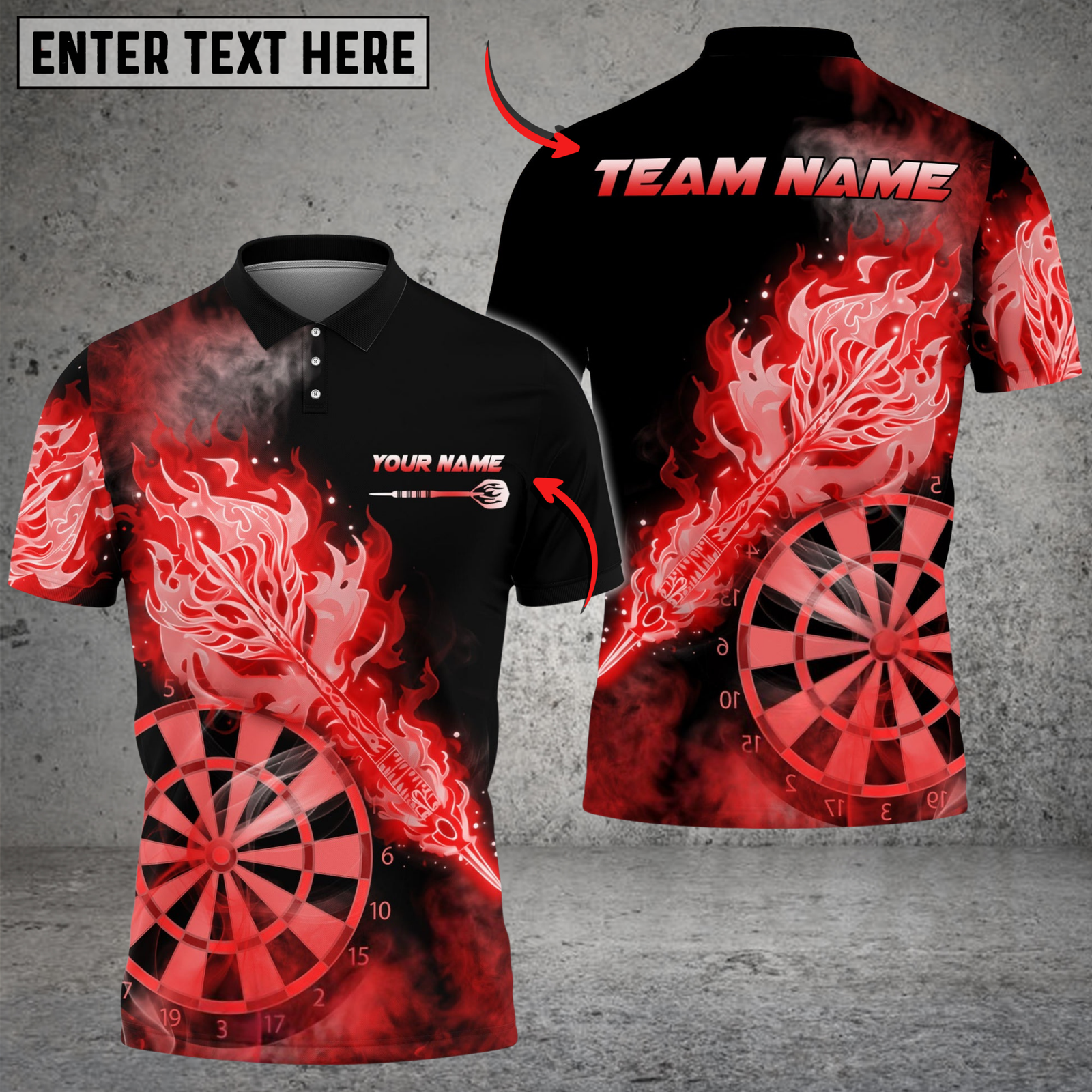 Blisscorners Darts God Fire Arrow Multicolor Options Personalized Name Shirt (4 Colors)