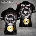 Blisscorners Billiard Primal Rage 9-Ball Personalized Name 3D Unisex Shirt