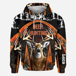 Blisscorners Awesome Deer, Personalized Hunting All Over Shirt, Personalized 3D Hoodie For Hunting Lover