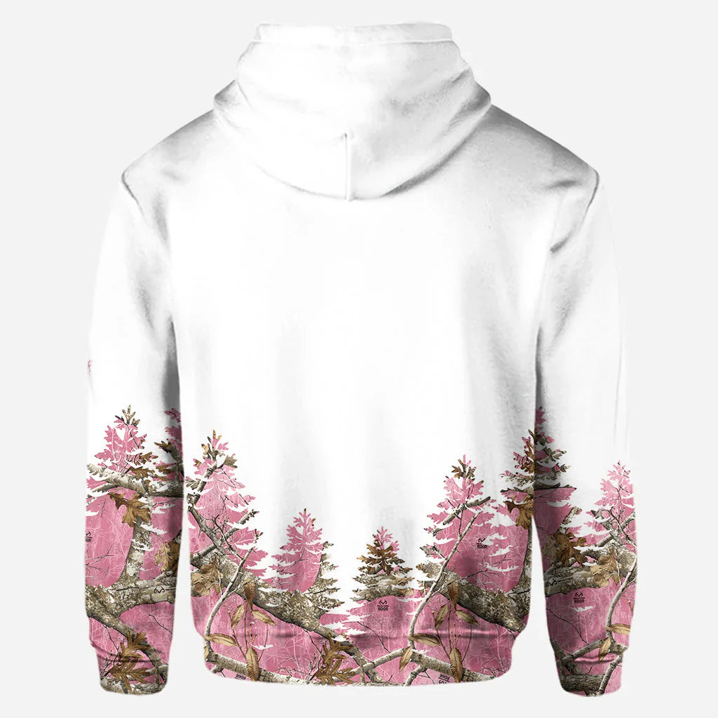 Blisscorners Hunting Wife, Personalized Hunting All Over Shirt, Personalized 3D Hoodie For Hunting Lover