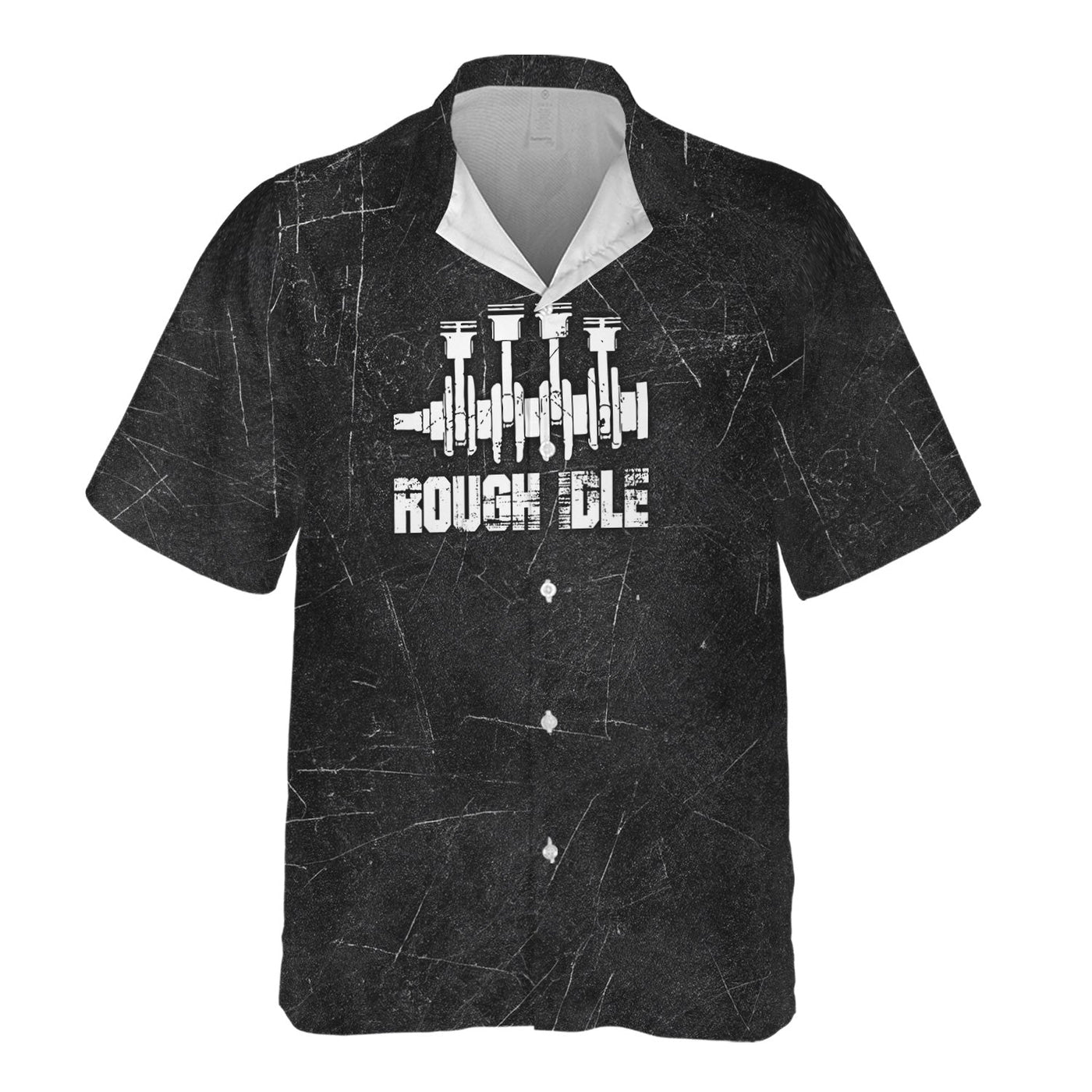 Blisscorners Rough Idle Mechanic Shirt, Car Engine Graphic Tee for Auto Enthusiasts, Car Lovers, and Gearheads, Unique Engine Design Shirt for Men & Women