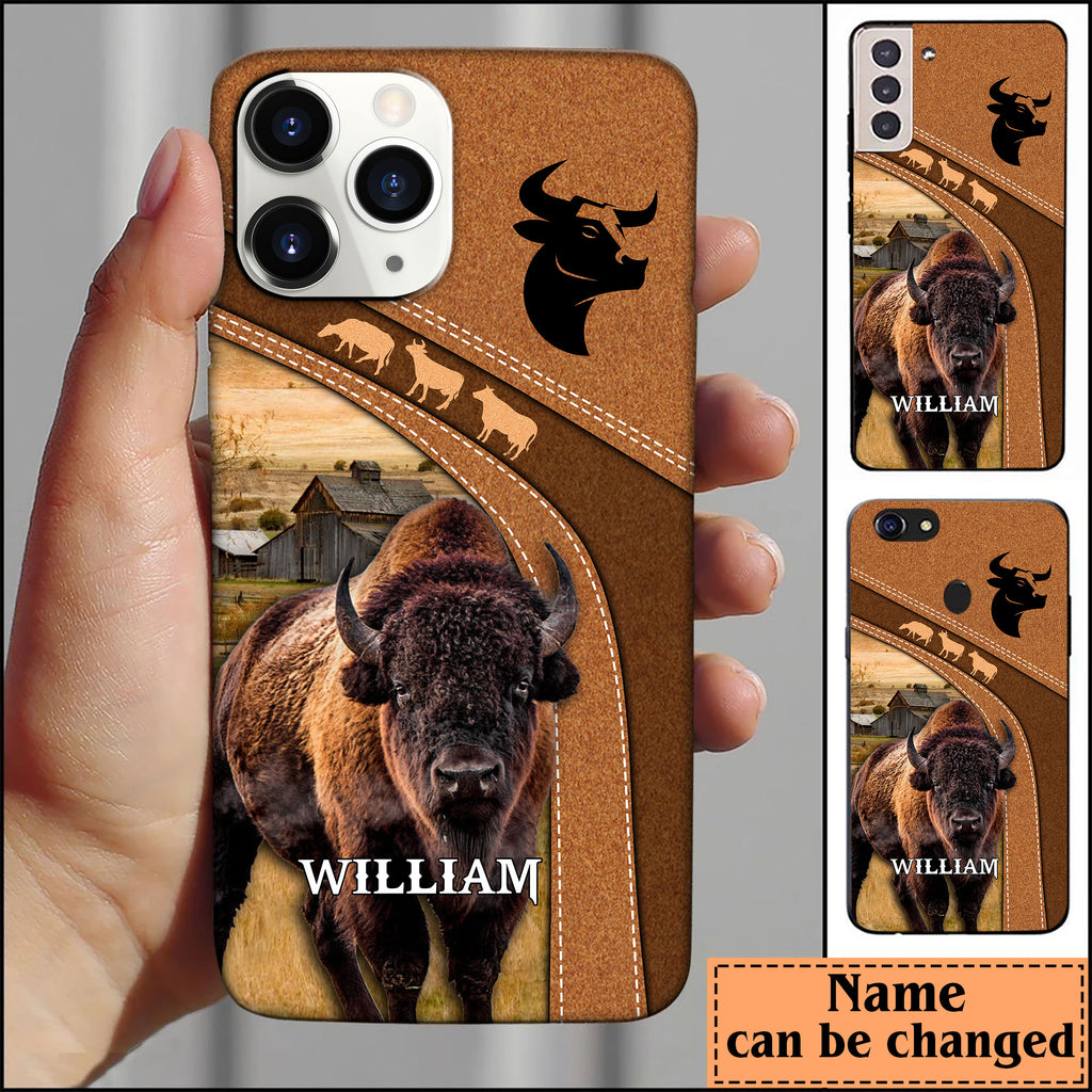 Blisscorners American Bison Hunting Personalized Name Phone Case LM1012
