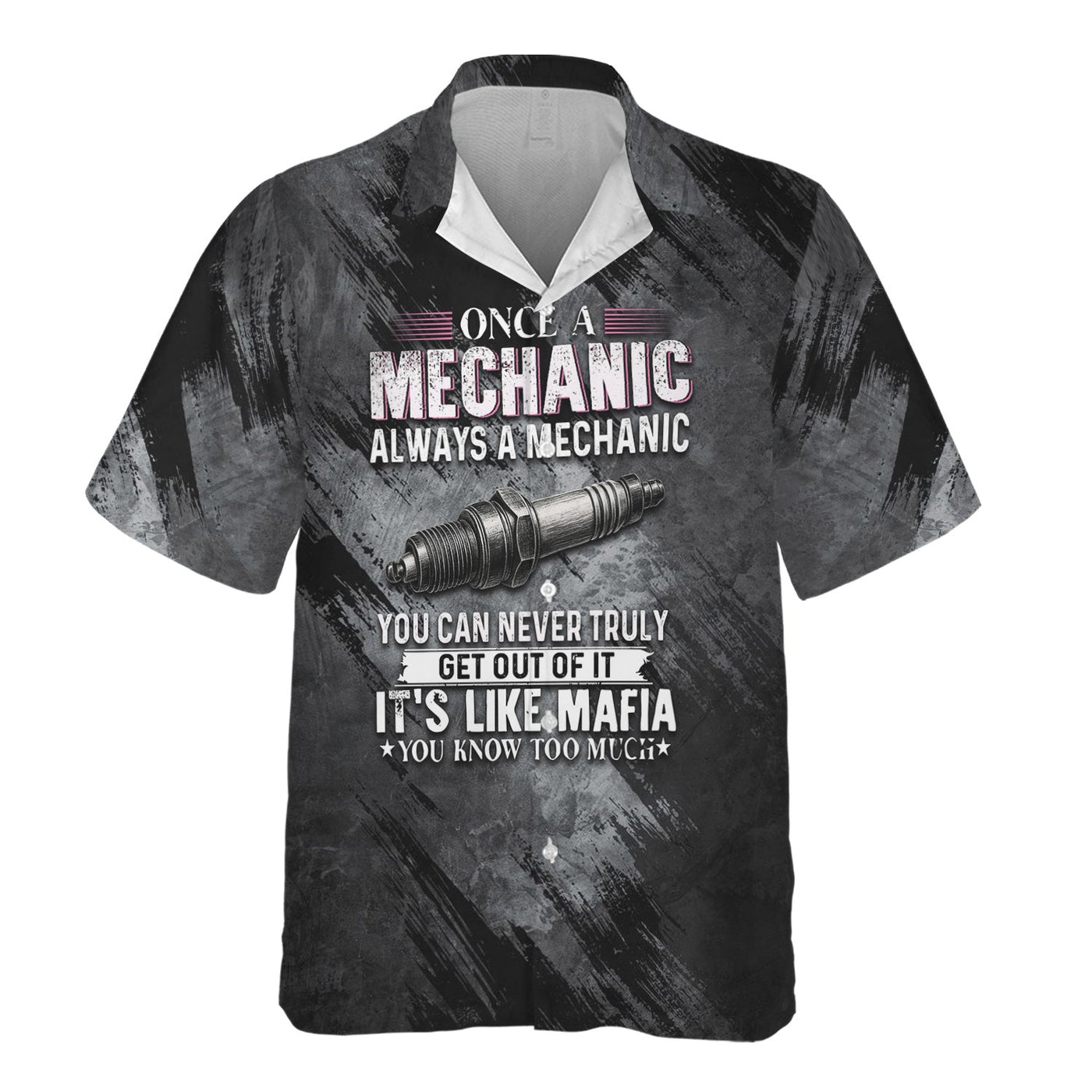 Blisscorners Once A Mechanic Always A Mechanic Shirt Funny Printed Vintage Mechanic Unisex T Shirt Spark Plug Design