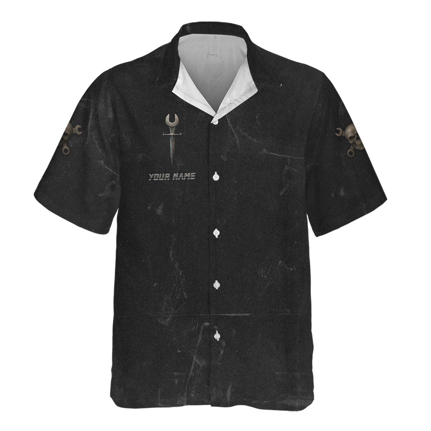 Blisscorners Custom Name Funny Mechanic T Shirt My Skills Allow Me To Fix Anything In The World Shirt For Mechanic