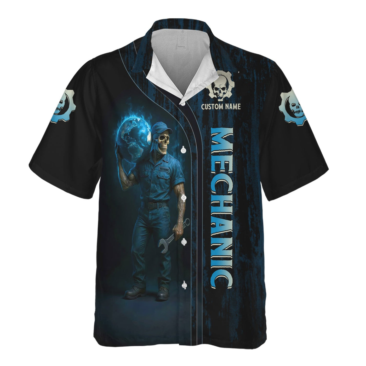 Blisscorners Personalized T-Shirt The Last Of A Dying Breed Old School Mechanic Carrying The Earth Design Shirt