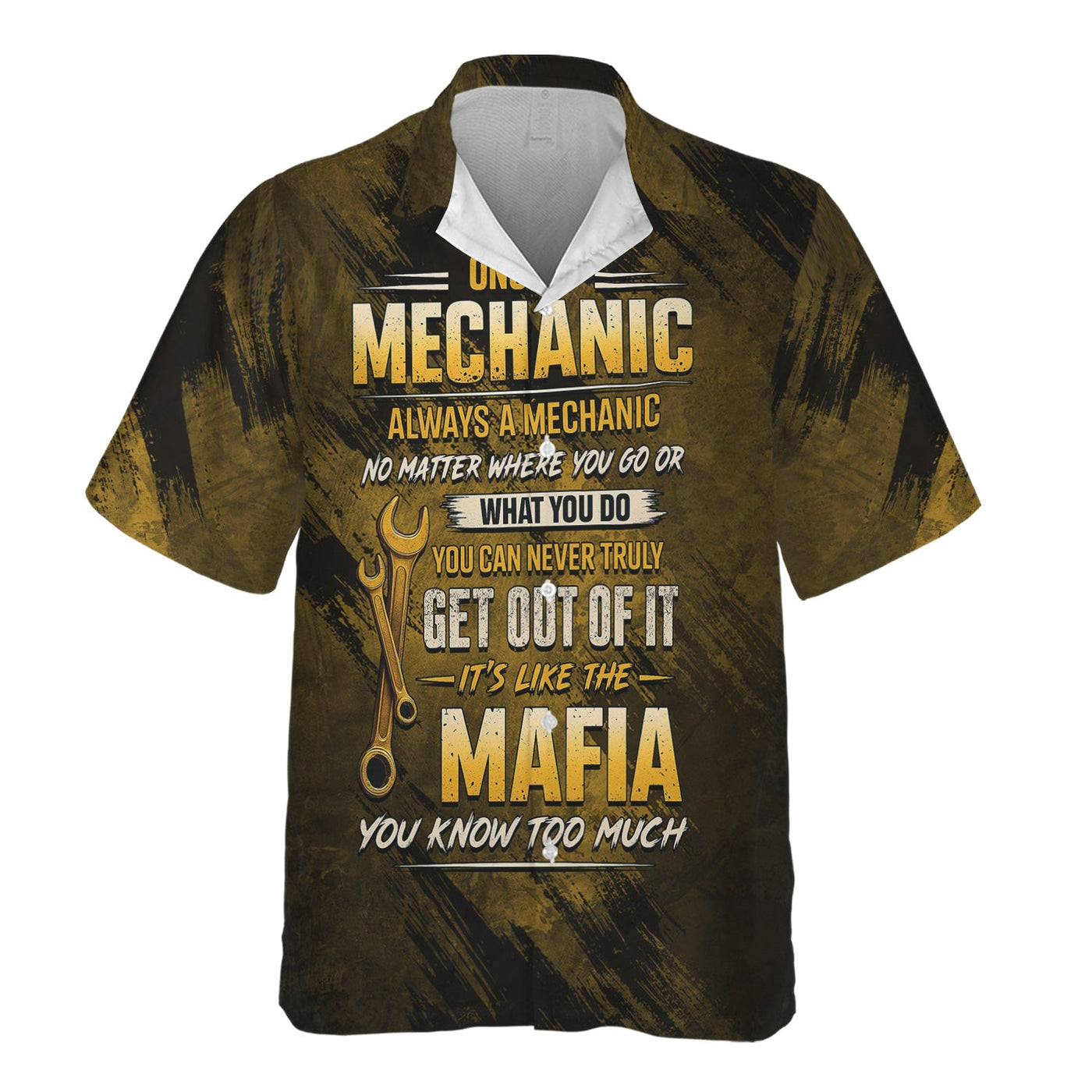 Blisscorners Once A Mechanic Always A Mechanic Shirt Funny Printed Vintage Mechanic Unisex T Shirt Wrenches Design