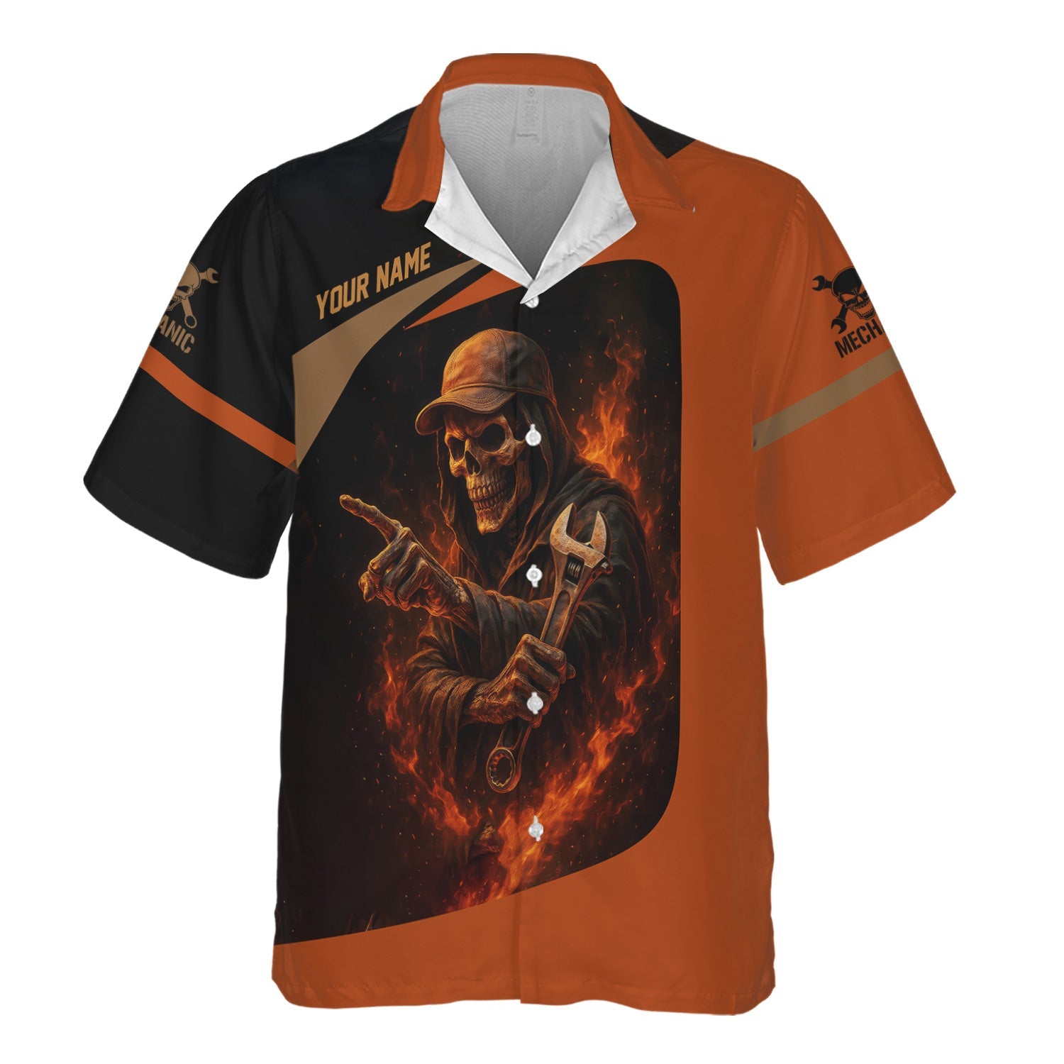 Blisscorners Personalized T-Shirt Back Off I've Got Enough To Deal With Today Grim Reaper Design Shirt For Mechanics