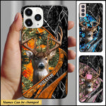Blisscorners Deer Hunting Forest Pattern Personalized Name Multicolor Phone Case