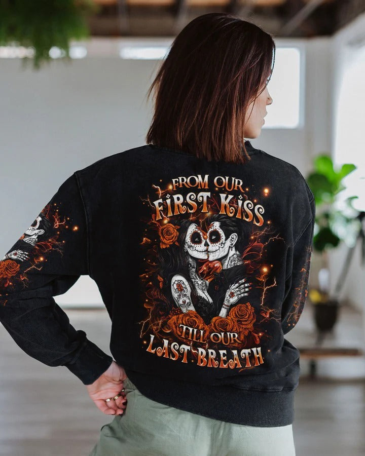 BLISSCORNERS FROM OUR FIRST KISS SKULL COUPLE ALL OVER PRINT 2
