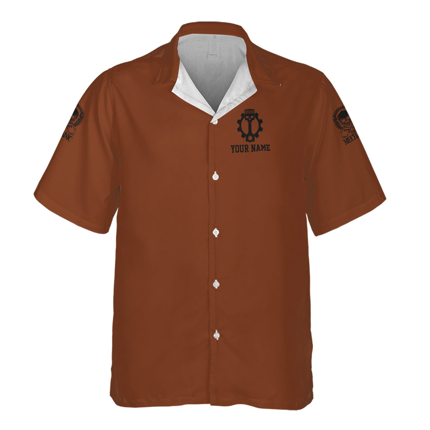 Blisscorners Personalized Mechanic Shirt, My Skills Allow Me To Fix Anything In The World, Skull and Wrench Design, Gift For Men