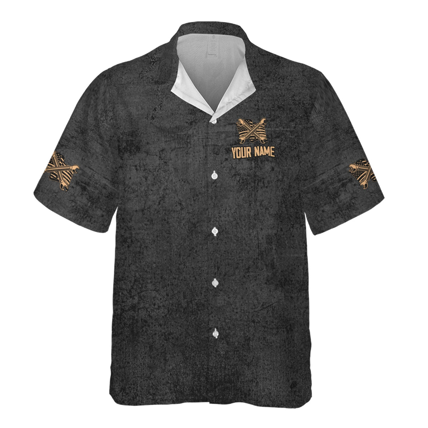 Blisscorners Patriotic Mechanic Shirt, American Flag & Cross Design with Wrenches, Perfect Gift for Christian Mechanics, Car Repair & Garage Fans