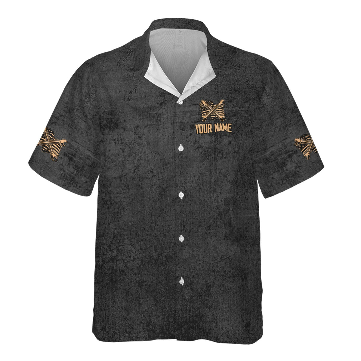 Blisscorners Patriotic Mechanic Shirt, American Flag & Cross Design with Wrenches, Perfect Gift for Christian Mechanics, Car Repair & Garage Fans