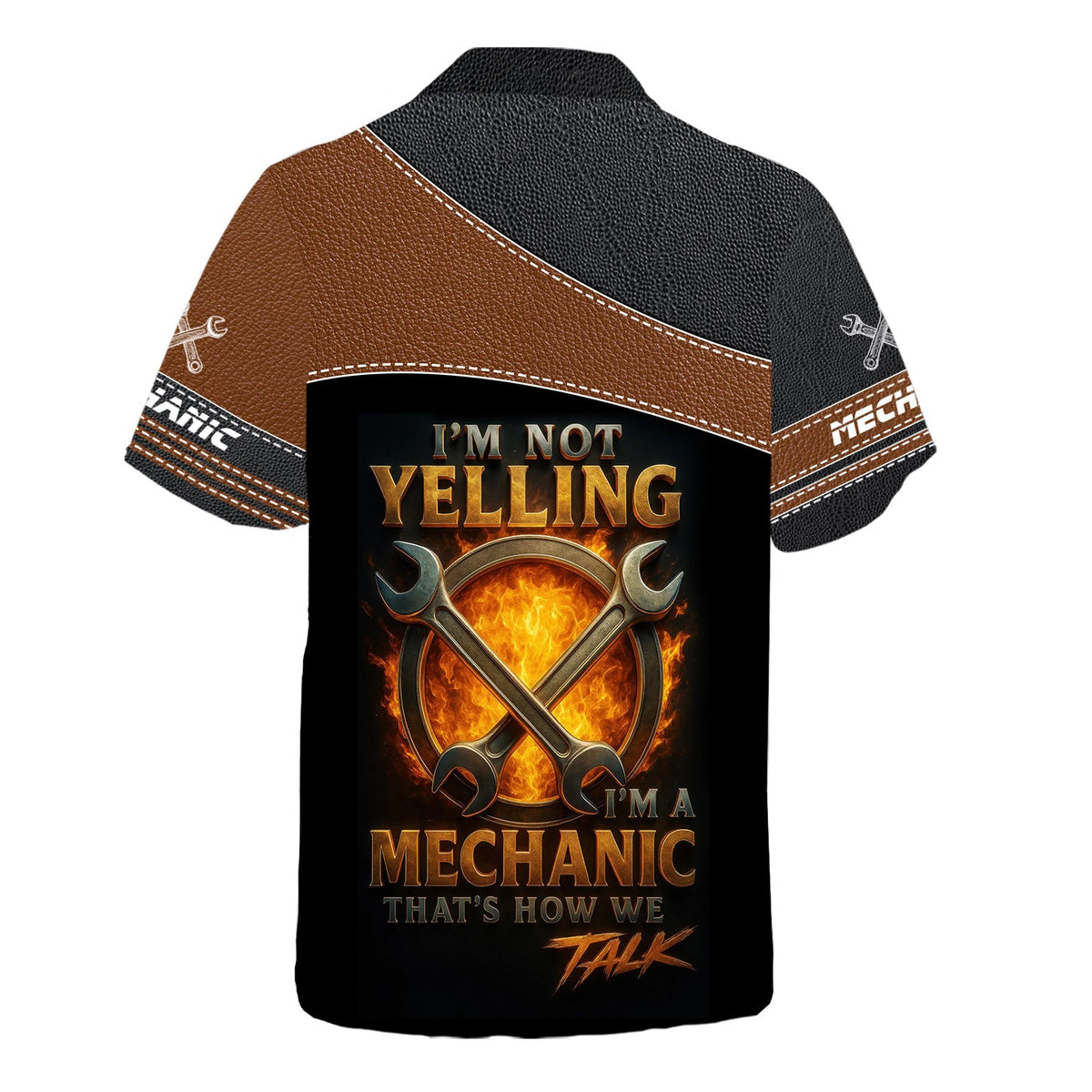Blisscorners Custom Name Mechanic Shirt I'm Not Yelling I'm A Mechanic That's How We Talk T Shirt