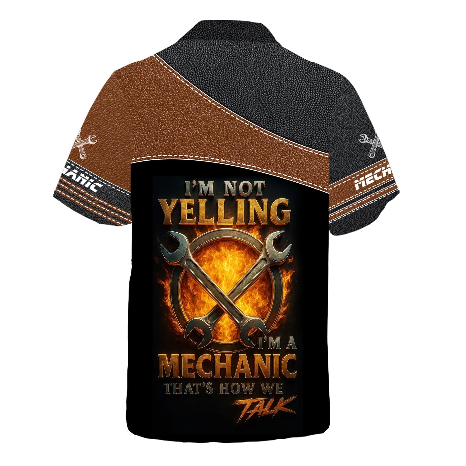 Blisscorners Custom Name Mechanic Shirt I'm Not Yelling I'm A Mechanic That's How We Talk T Shirt
