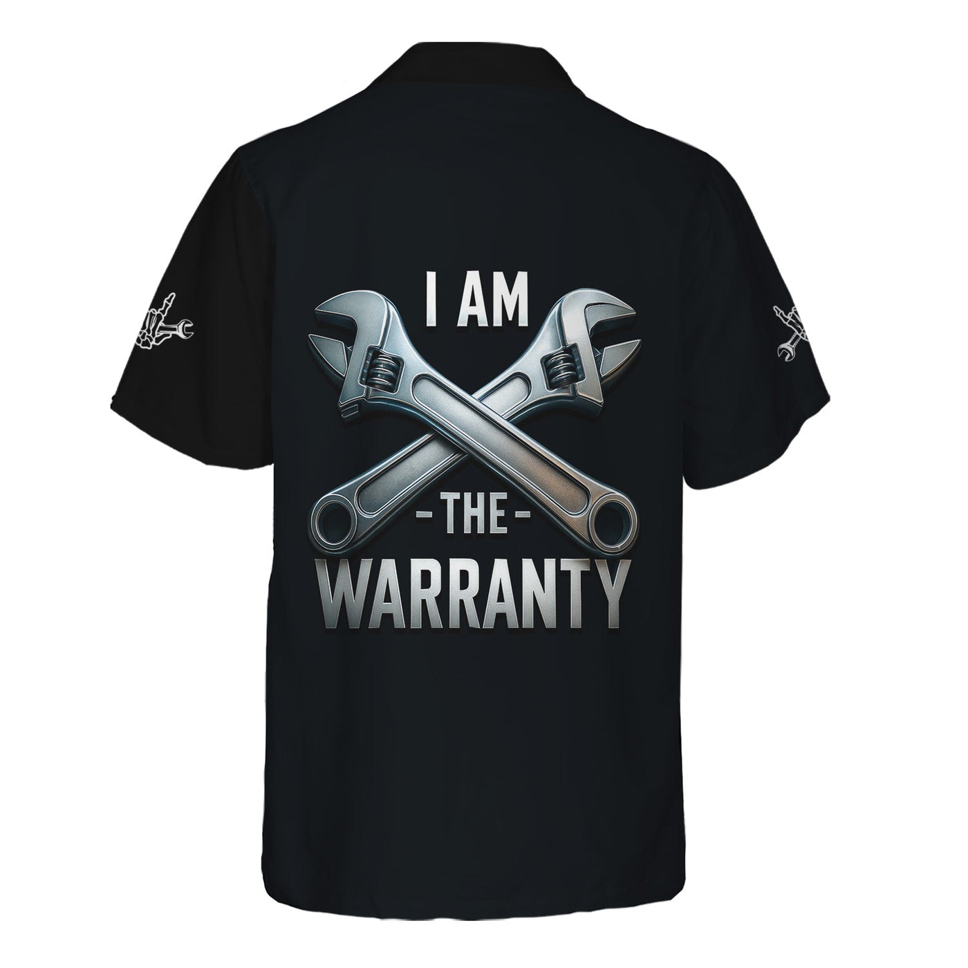 Blisscorners Personalized Mechanic Shirt, I Am Warranty, Skull Funny Design, Gift For Men