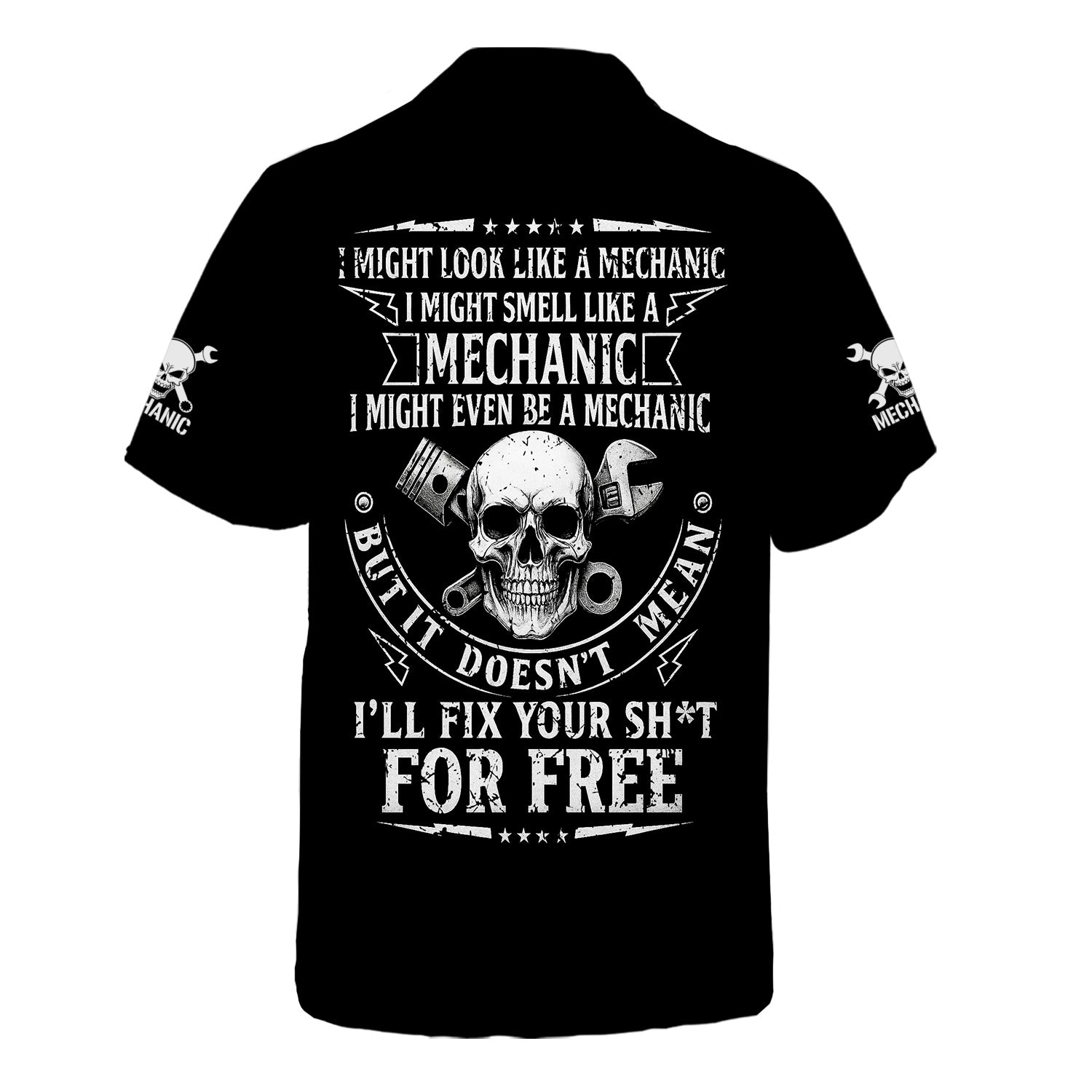 Blisscorners Custom Name Mechanic Shirt I Might Look Like A Mechanic I Might Smell Like A Mechanic T Shirt