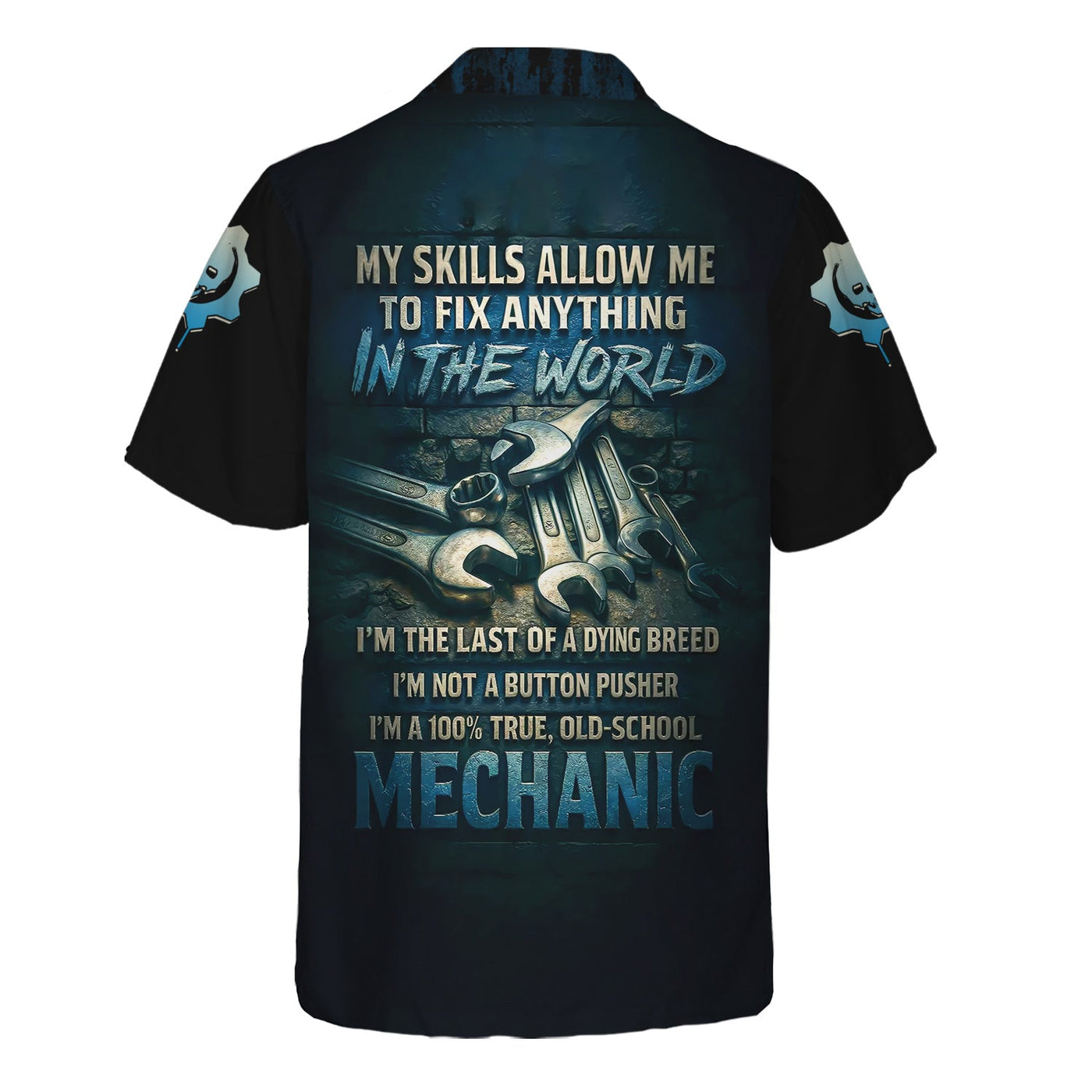 Blisscorners Personalized T-Shirt The Last Of A Dying Breed Old School Mechanic Carrying The Earth Design Shirt