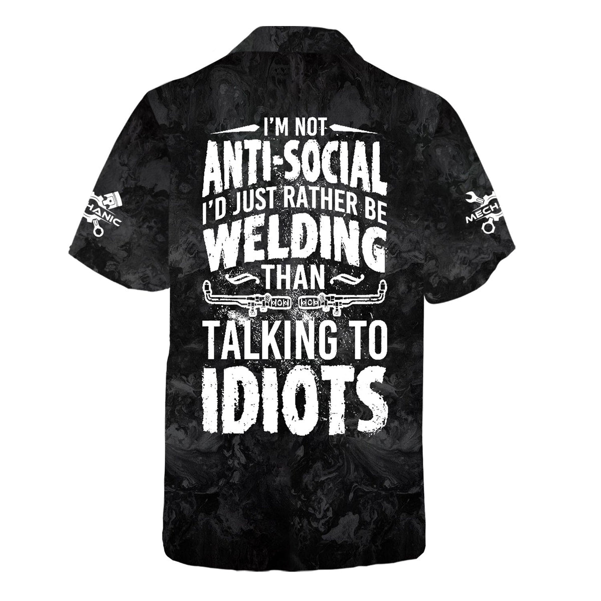 Blisscorners Custom Name Mechanic Shirt I'm Not Anti Social I'd Just Rather Be Welding T Shirt
