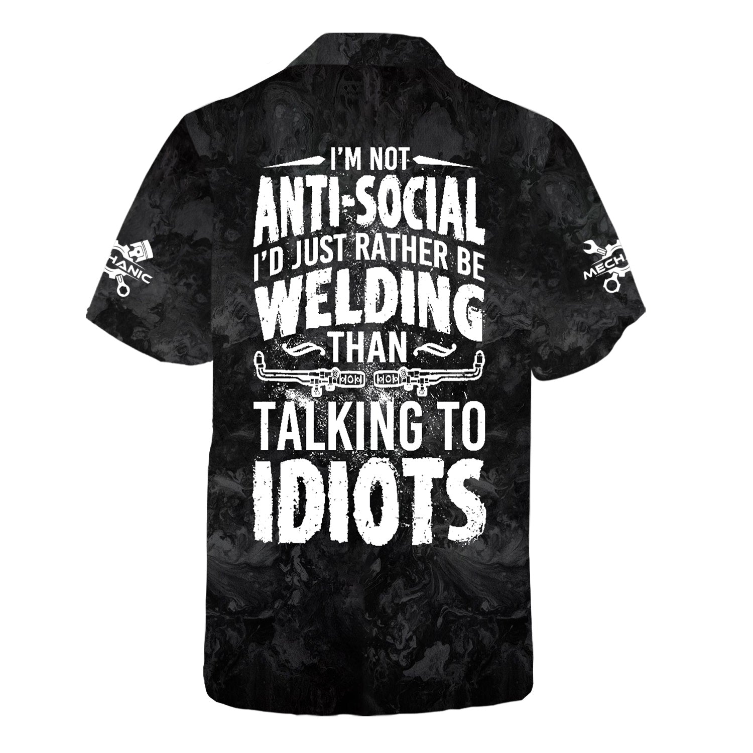 Blisscorners Custom Name Mechanic Shirt I'm Not Anti Social I'd Just Rather Be Welding T Shirt