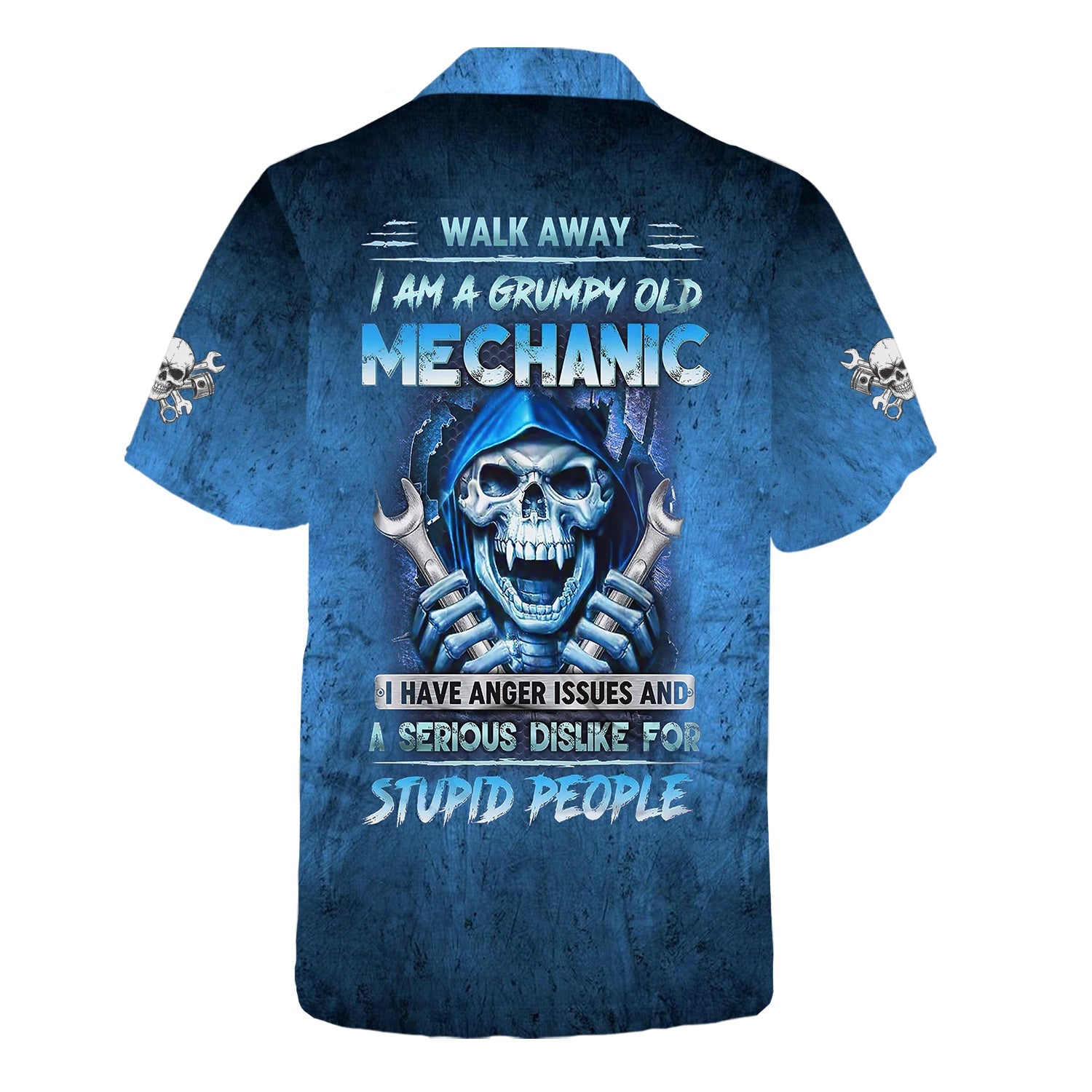 Blisscorners Custom Name Mechanic Shirt Walk Away I Am A Grumpy Old Mechanic T Shirt