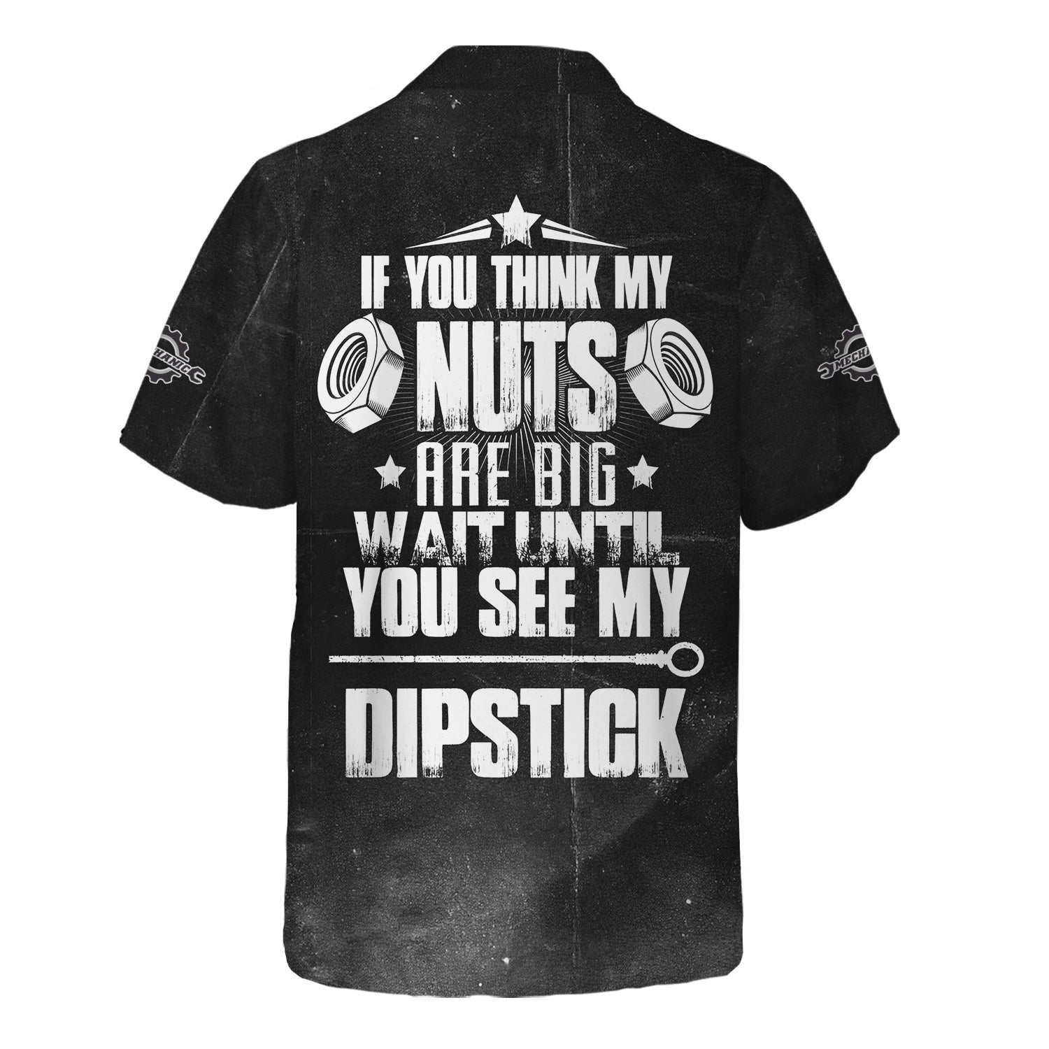 Blisscorners Custom Name Vintage Mechanic Shirt If You Think My Nuts Are Big Wait Until You See My Dipstick T Shirt