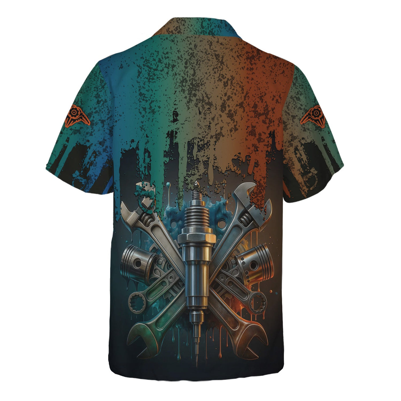 Blisscorners Personalized Mechanic Shirt, Colorful Wrenches Piston and Spark Plug Design, Gift For Men