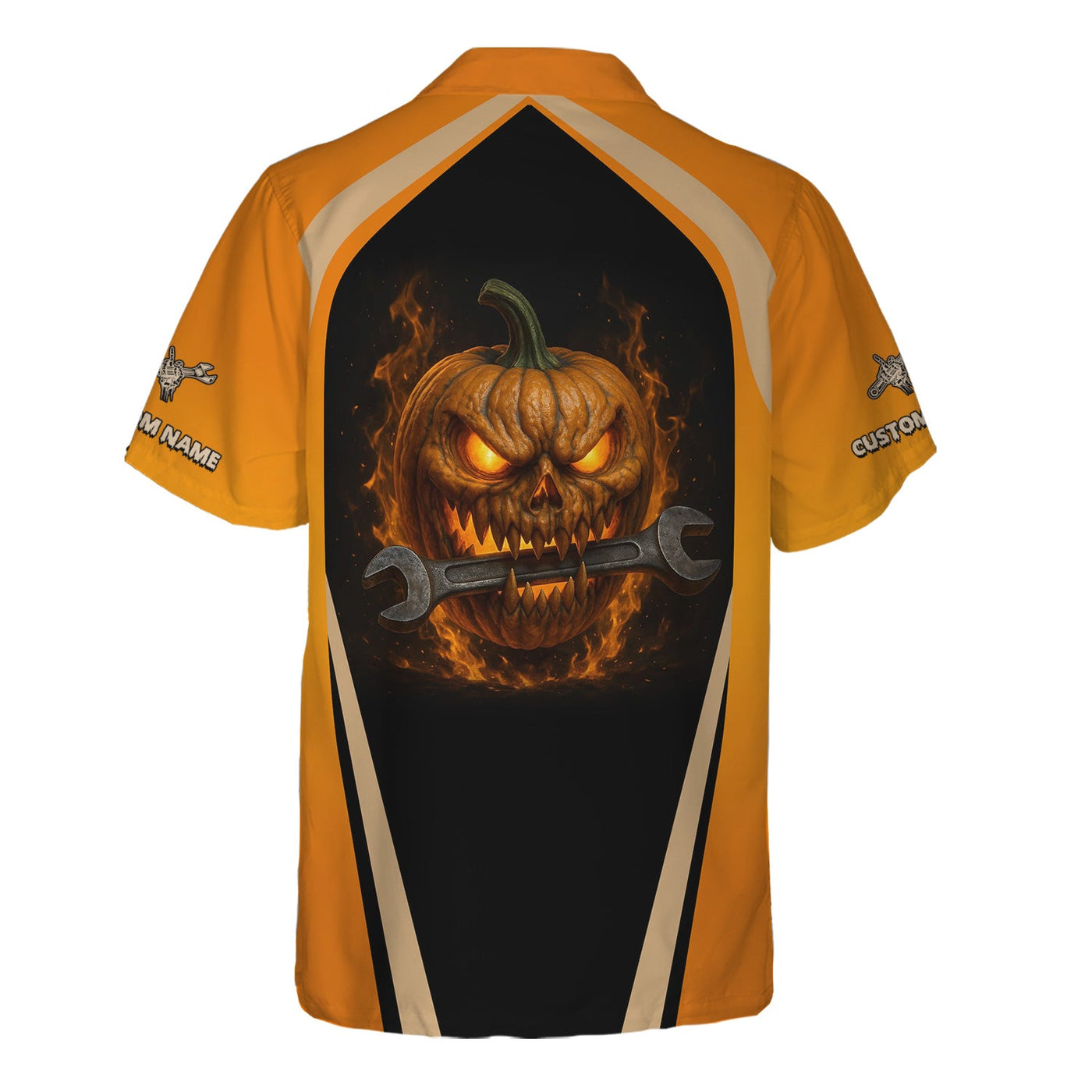 Blisscorners Personalized Mechanic Shirt, Funny Halloween Design These Pumpkins Are Taken By A Crazy Mechanic, Gift For Men