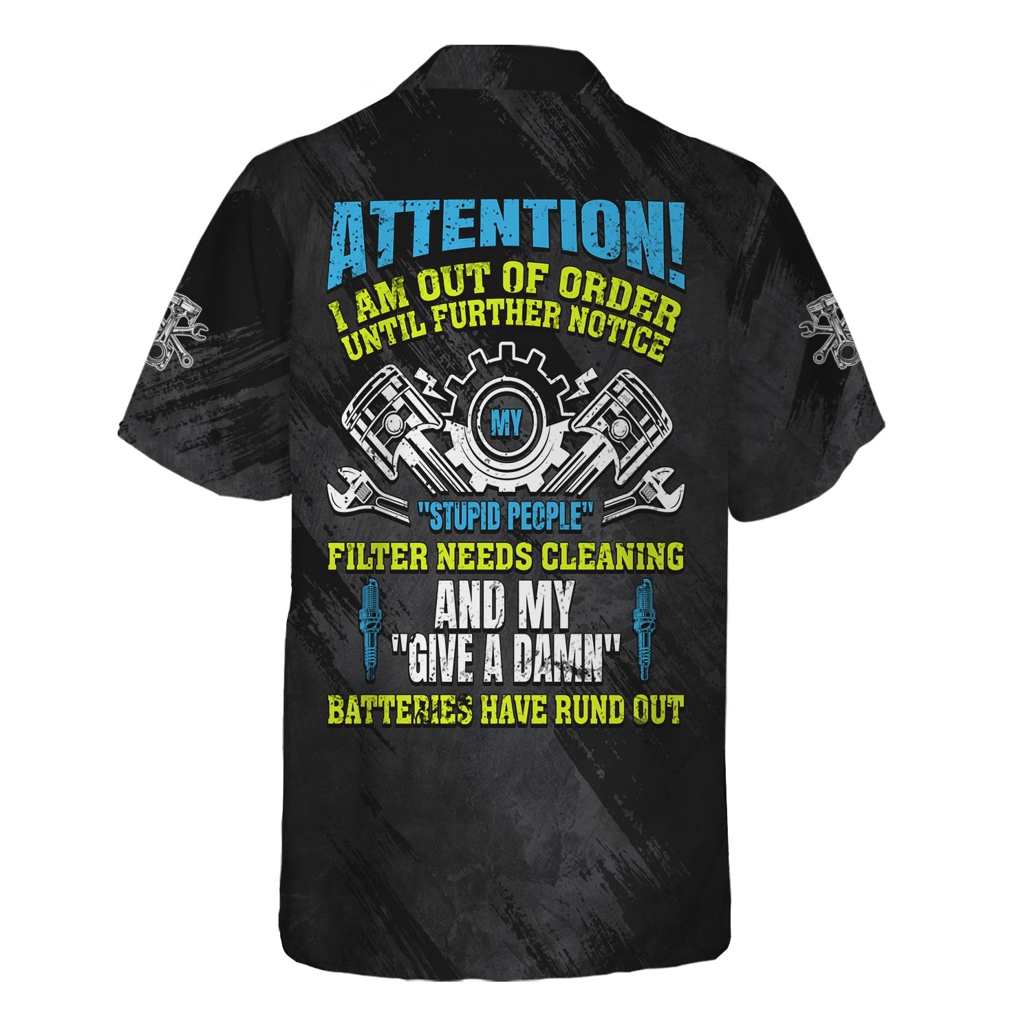 Blisscorners Custom Name Mechanic T Shirt Attention I Am Out Of Order Mechanic Shirt All Over Print