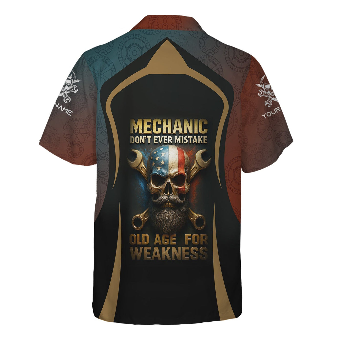Blisscorners Personalized T-Shirt Mechanic Don't Ever Mistake Old Age For Weakness Viking Design Shirt For Mechanics