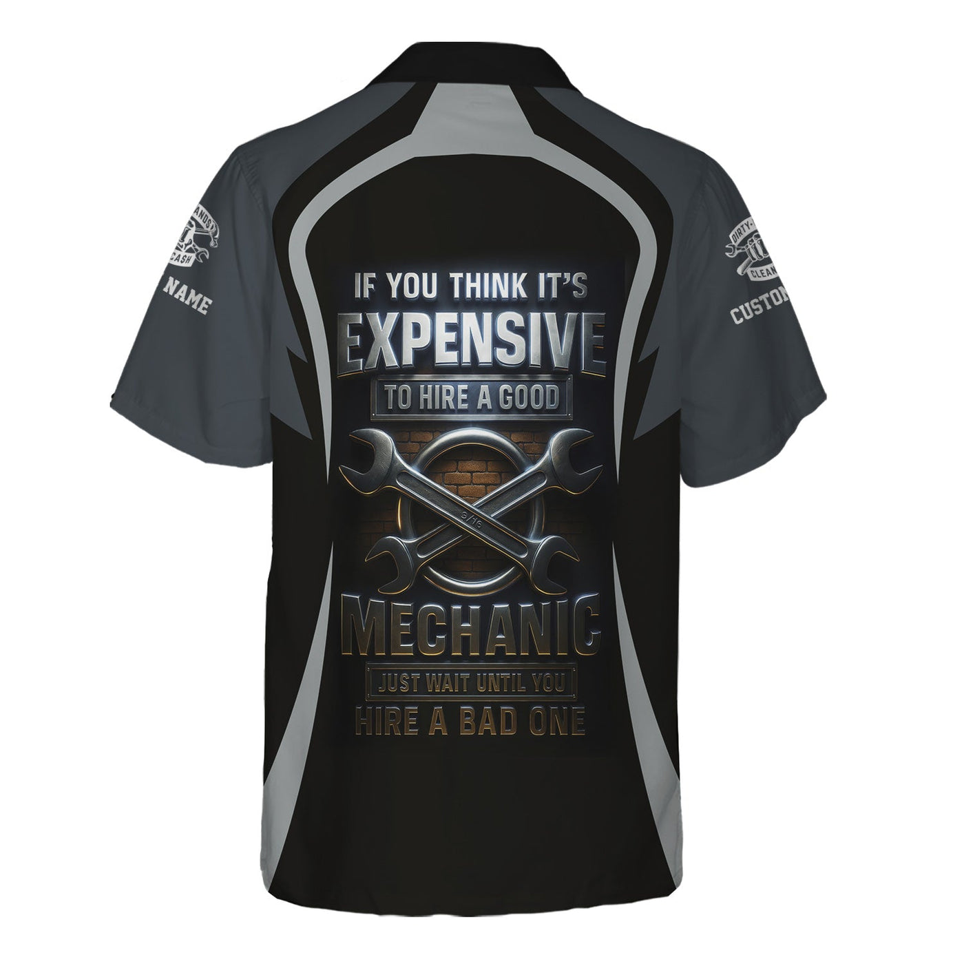 Blisscorners Personalized T-Shirt Just Wait Until You Hire A Bad Mechanic Skull Praying Hand Design Shirt For Mechanics