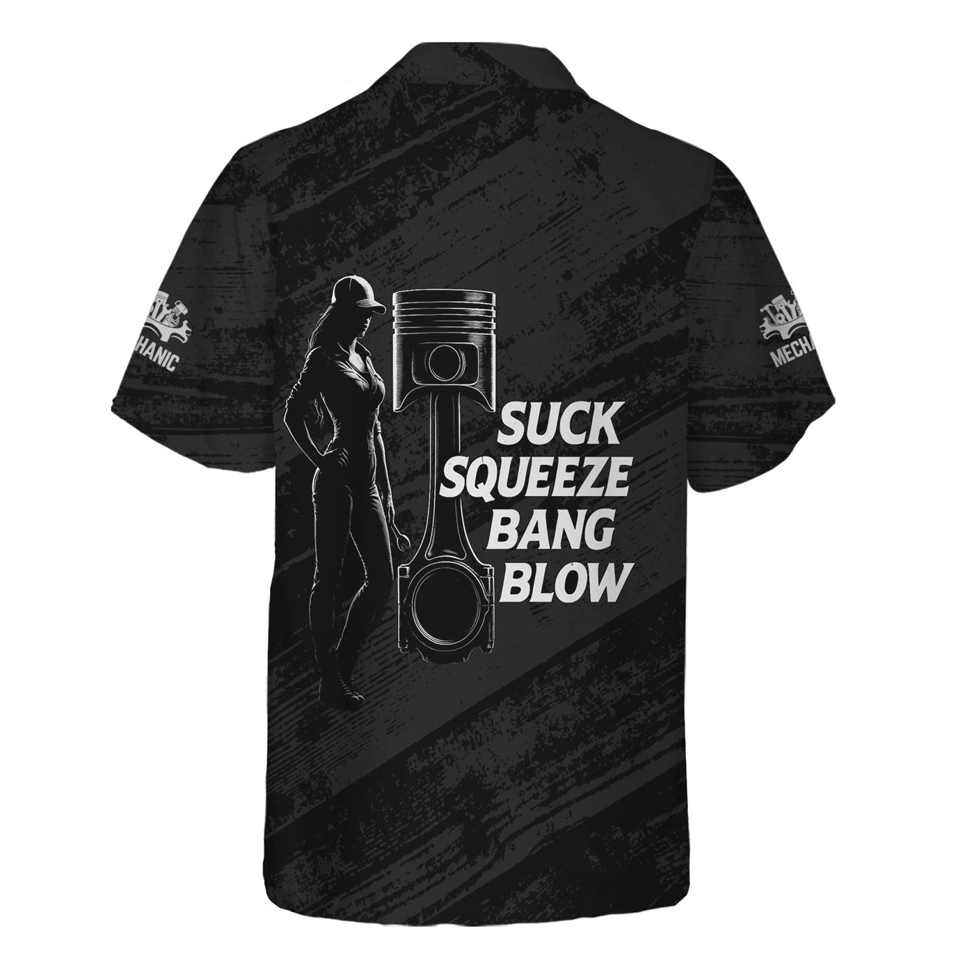 Blisscorners Personalized Mechanic Shirt, Suck Squeeze Bang Blow, Funny Quote Design, Gift For Men