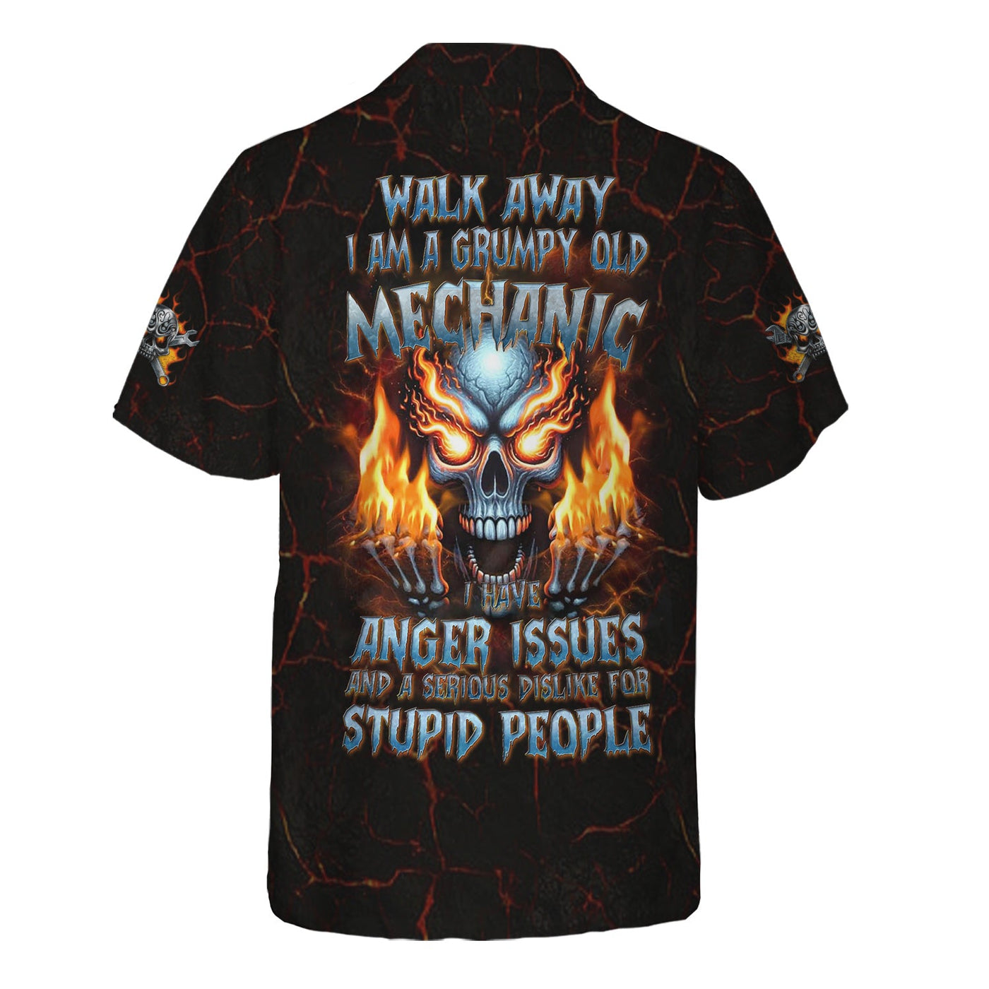 Blisscorners Vintage Mechanic Unisex T Shirt Walk Away I AM A Grumpy Old Mechanic Shirt All Over Print