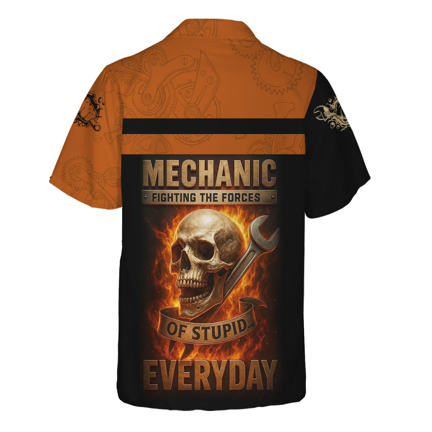 Blisscorners Personalized T-Shirt Mechanic Fighting The Forces Of Stupid Everyday Boxing Funny Design Shirt For Mechanics