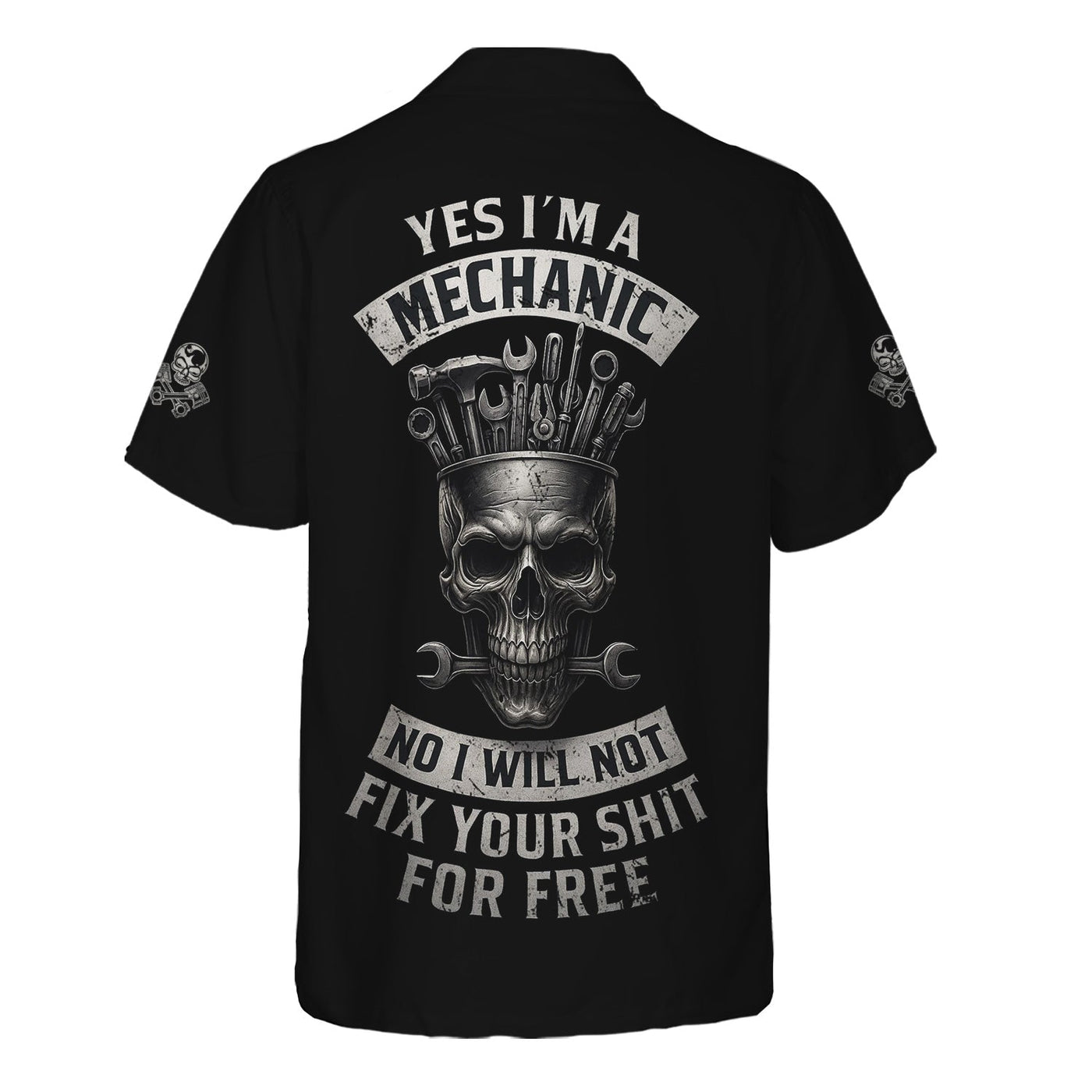 Blisscorners Personalized Mechanic Shirt, Yes I'm A Mechanic No I Will Not Fix For Free, Funny Quote Design, Gift For Men