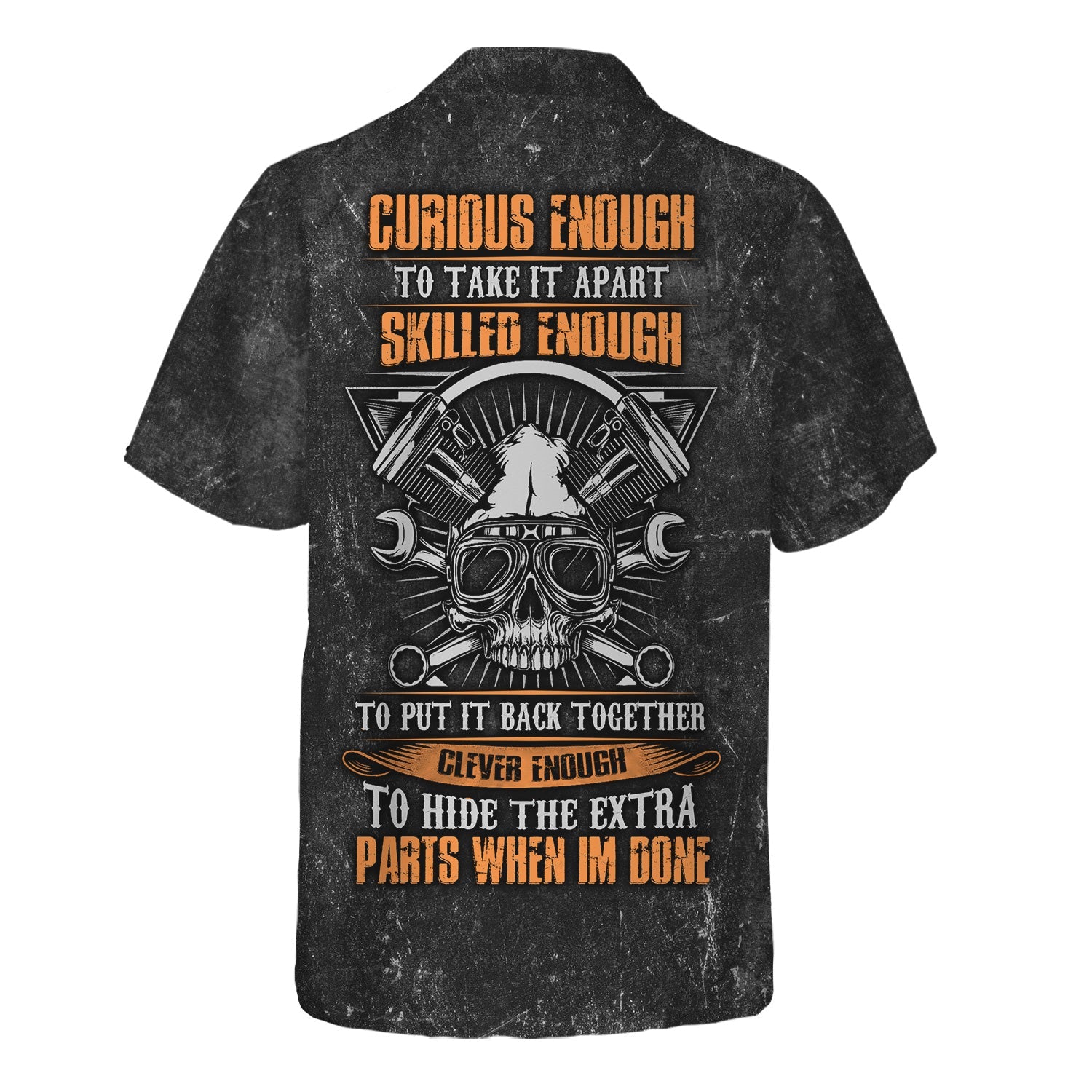 Blisscorners Funny Mechanic Shirt, Curious Enough Skilled Enough Clever Enough Quote Shirt, Auto Repair Gift Idea for Car Lovers & Mechanics