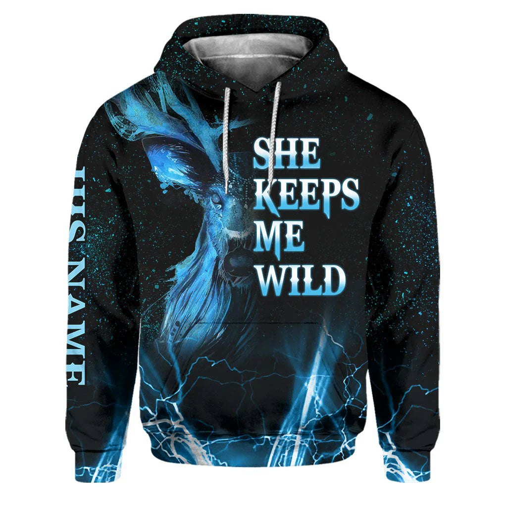 Blisscorners Hunting Couple, Personalized Couple Hunting Hoodie, Personalized 3D Hoodie For Hunting Lover