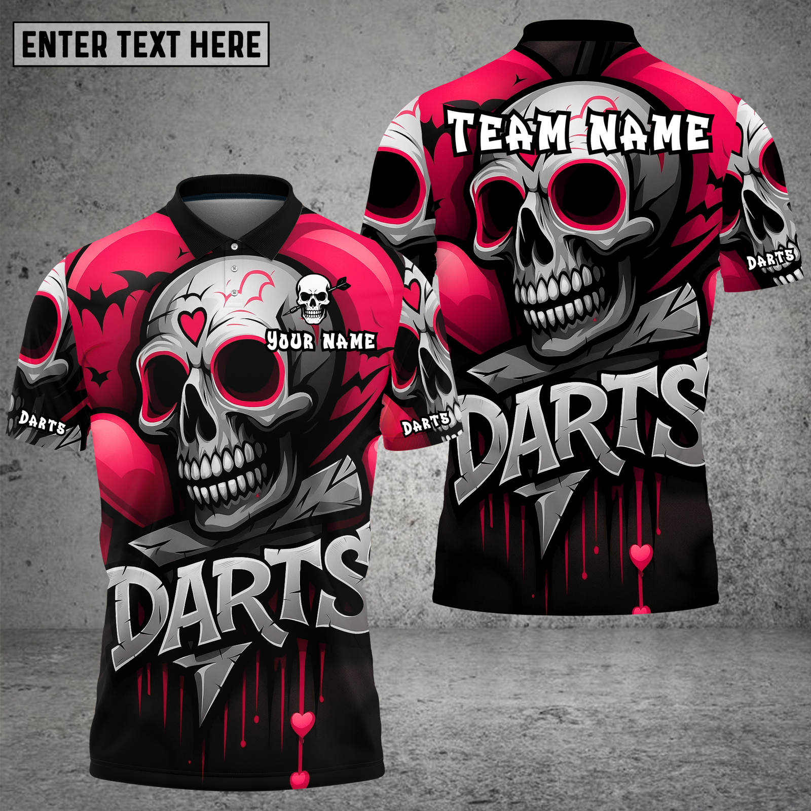 Blisscorners Death Skull Dartboard Art Multioptions Personalized Name, Team Name Unisex 3D Shirt (4 Colors)