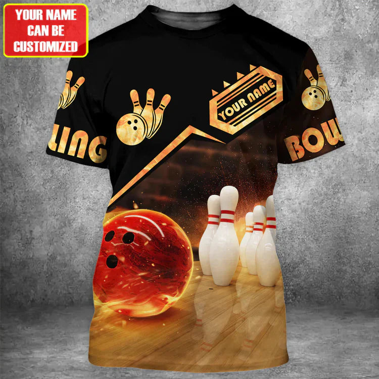 Blisscorners Custom Bowling Personalized Name 3D Shirt