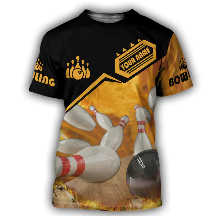Blisscorners Custom Bowling Personalized Name 3D Shirt