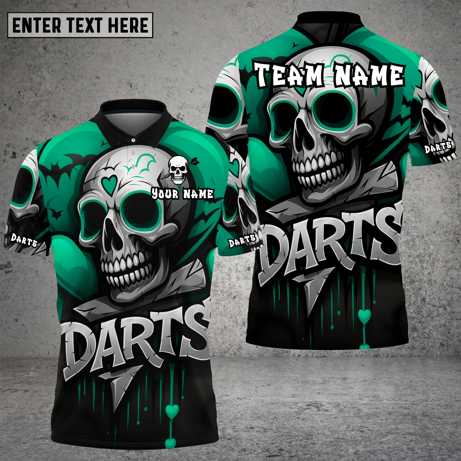 Blisscorners Death Skull Dartboard Art Multioptions Personalized Name, Team Name Unisex 3D Shirt (4 Colors)