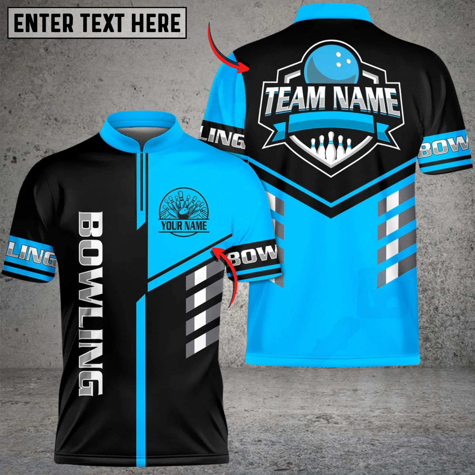 Blisscorners Bowling Modern Split Multicolor Customized Name, Team Name 3D Shirt