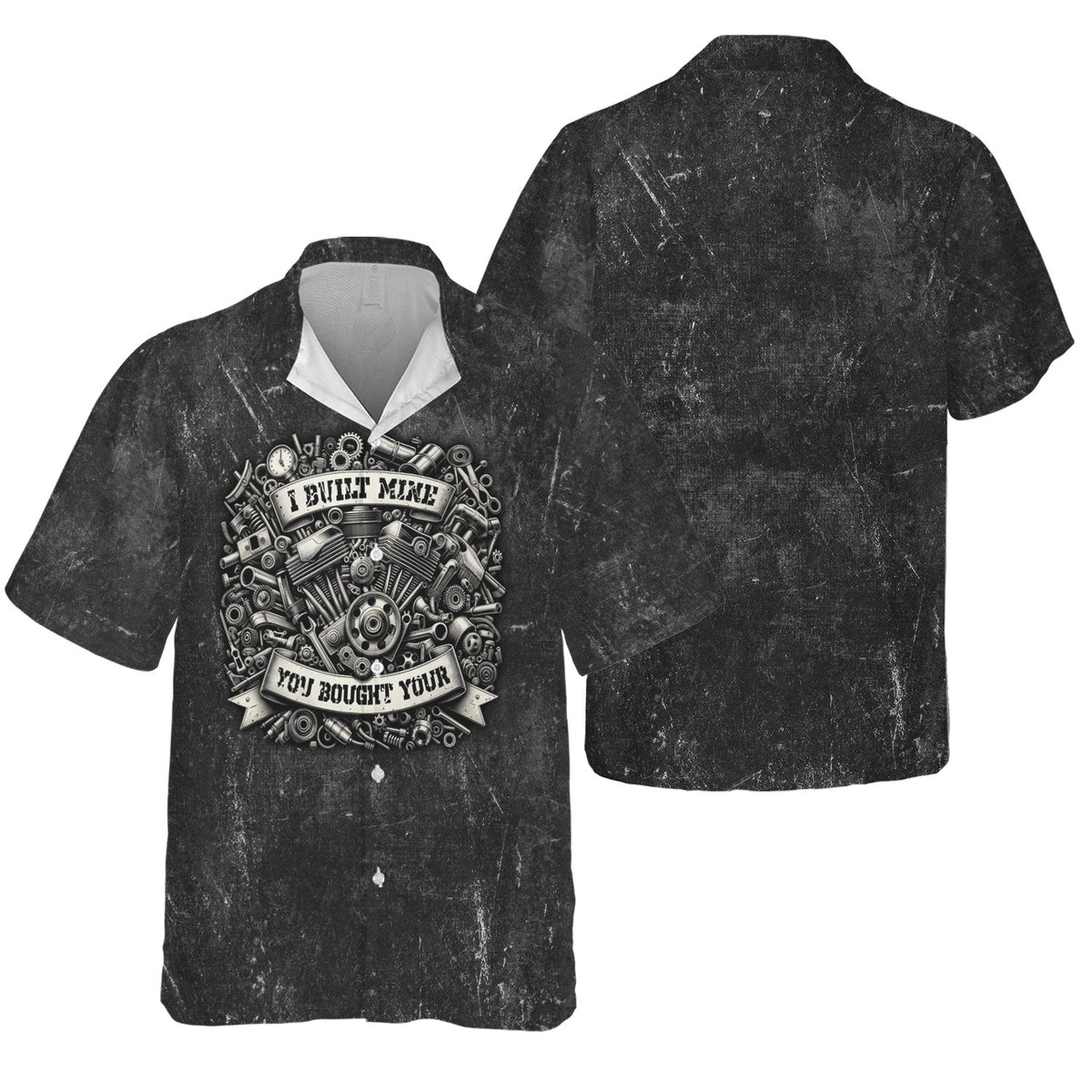 Blisscorners Funny Mechanic Shirt, I Built Mine You Bought Your Shirt, Mechanic Engine Repair Tee for Auto Enthusiast Technician Rider Workwear Gift for Men