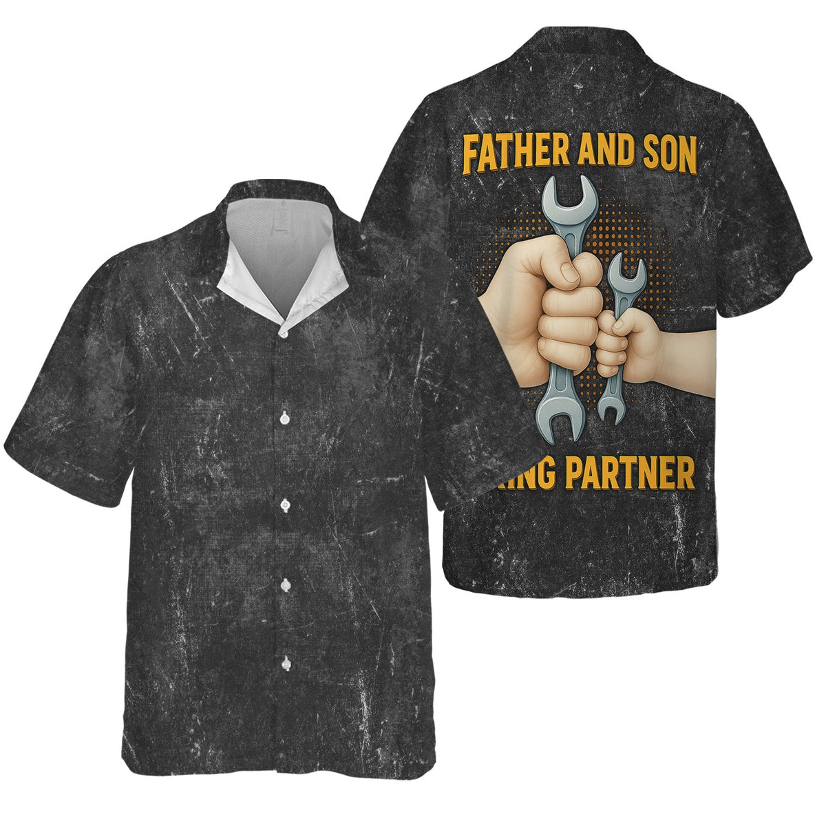 Blisscorners Father And Son Mechanic T Shirt Fixing Partner Auto Repair Garage Workwear Tee Funny Car Repair Shirt Fathers Day Birthday Gift For Dad